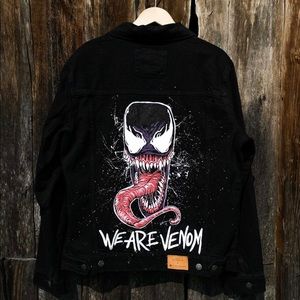 Black venom custom Jean jacket